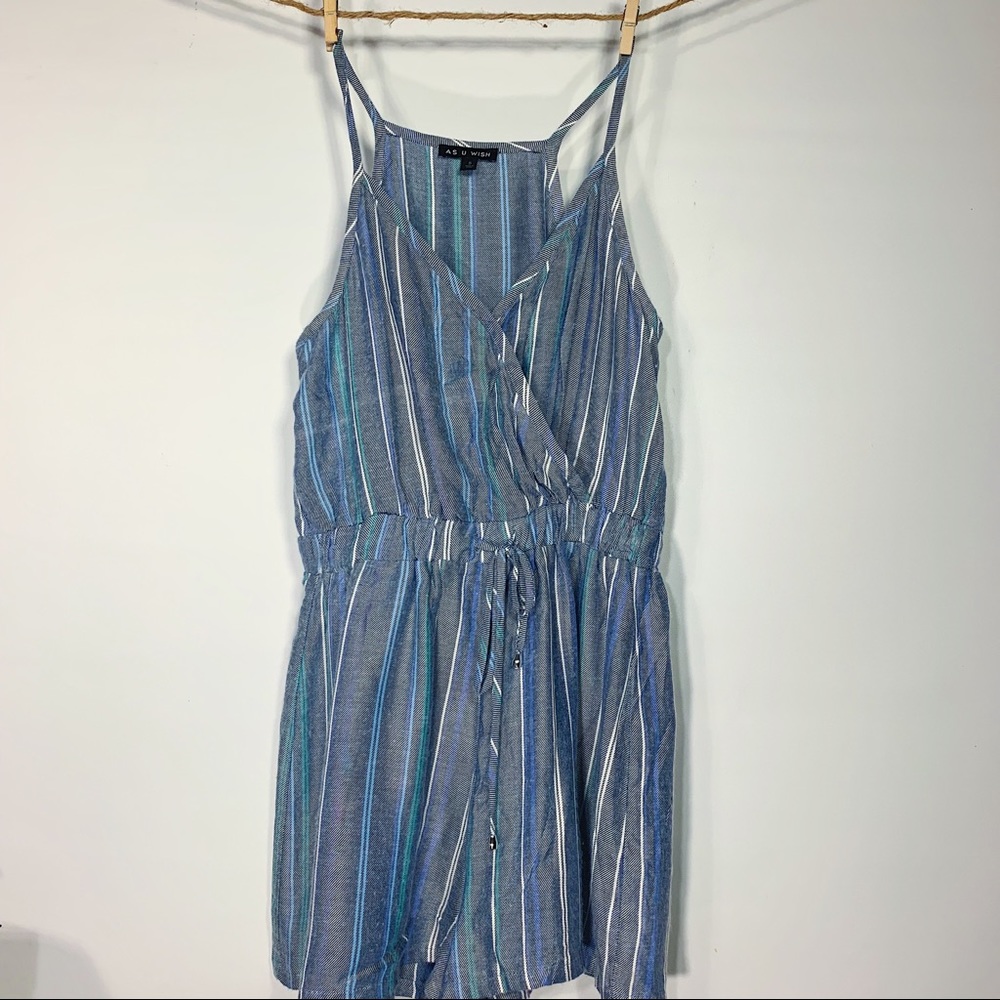 Striped Romper With Front Clasp As U Wish Small